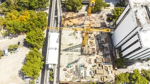 Birds eye view of condo construction project 4K Video stock 51877245