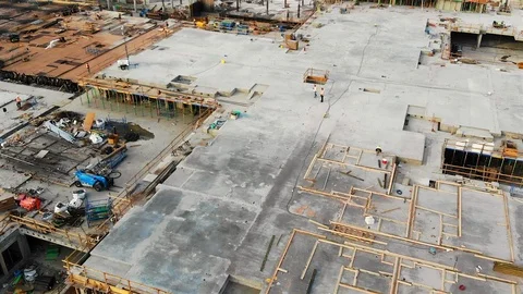 Birds eye view of construction site 库存影片 86296369