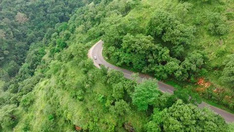 Birds Eye View of Ella Roads Winding Paths in the Highlands I Color Graded Stock Footage 315638008