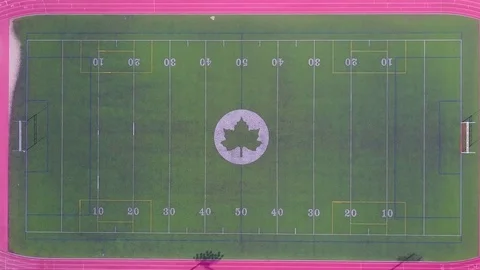 Bird S Eye View Of The Football Field Stock Video Pond5