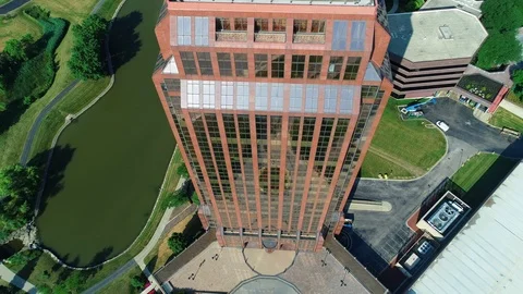 Bird's Eye View of The Gallagher Centre 스톡 동영상 94399018
