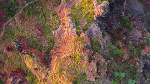 Birds eye view of Hidden Valley Kununurra Western Australia Stock Footage 197109123