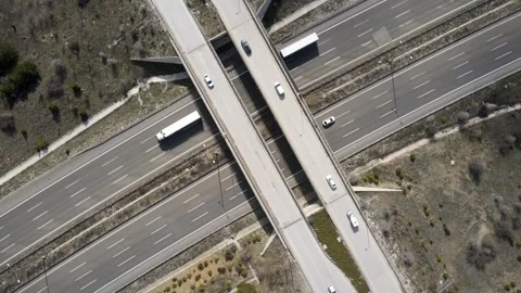 Bird's Eye View Of The Highway Stock-Footage 333479498