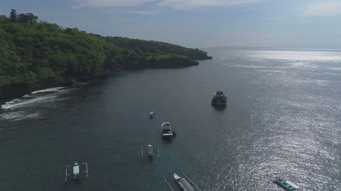 The bird's eye view of the Indian Ocean. Stock Footage 73554809