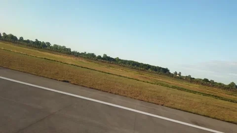 Bird's-eye view from inside the plane Stock Footage 136492436