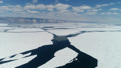 Bird’s Eye View Landscape Lake Baikal ... | Stock Video | Pond5