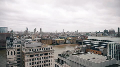 The bird's eye view of London. Stock Footage 87585685