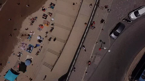 Birds Eye View Looking Down on City Street - Tel Aviv, Israel Vidéo 91192035