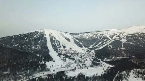 Bird's eye view of the mountains Stock Footage 88230890