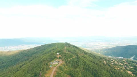 Bird's eye view of mountains Stock Footage 247205709
