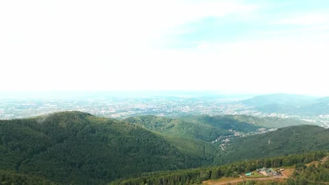 Bird's eye view of mountains Stock Footage 247275772