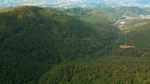 Bird's eye view of mountains Stock Footage 247276362