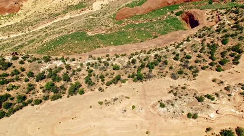 Birds eye view of native American rocky landscape Stock Footage 53092828