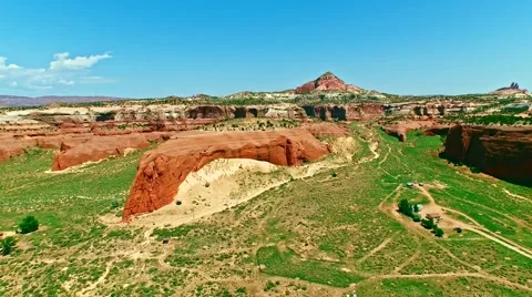 Birds eye view of native American rocky landscape Stock Footage 53093201