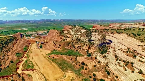 Birds eye view of native American rocky landscape Stock Footage 53093497