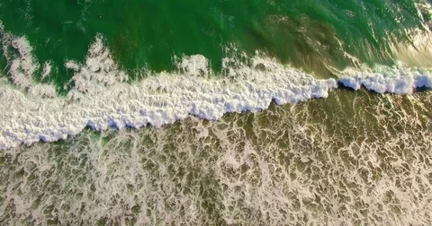 Birds Eye View of Pacific Ocean | Oceanside, California Stock Footage 76168522