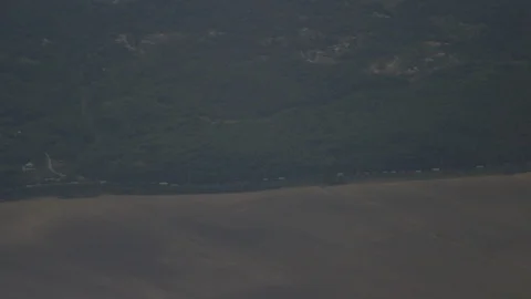 Birds Eye View From Plane Of Cargo Train Moving Stock Footage 118616539