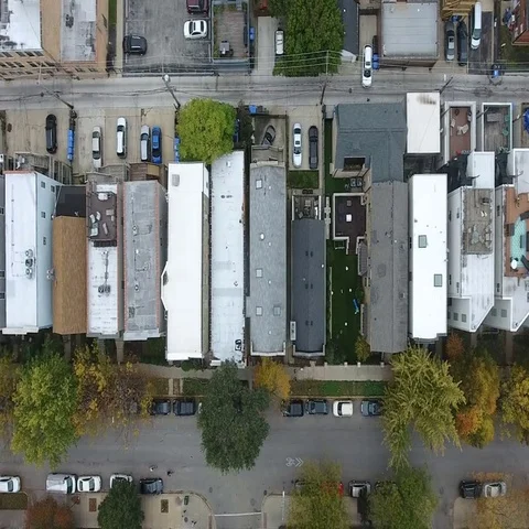 Birds eye view street Stock Footage 69470525