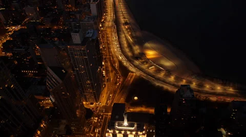 Birds Eye View - Time lapse of City Traffic Stock Footage 30959866
