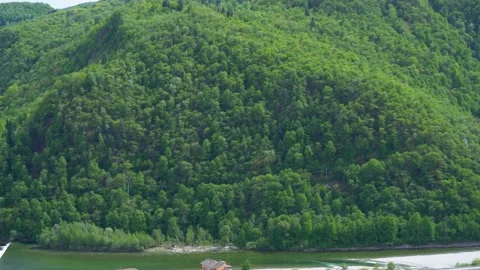 Bird's-eye view of varallo sesia from sacred mountain of varallo landmark Stock-Footage 276676053