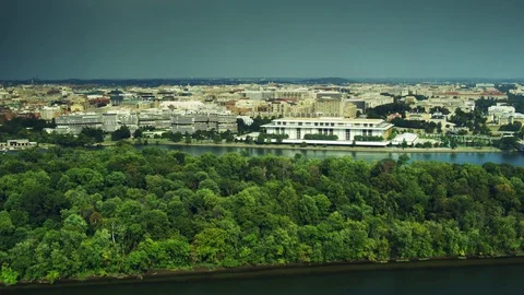 Birds' Eye View of Washington D.C. Stock Footage 76003750