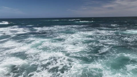 Birds eye view of waves along coast Stock-Footage 260691698