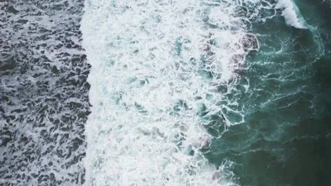Bird's-eye view of the waves Stock Footage 320820486
