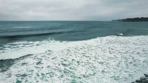 Bird's-eye view of the waves Stock Footage 320820522