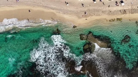 Birds Eye View Of Yallingup Beach, South West WA Video stock 347170358