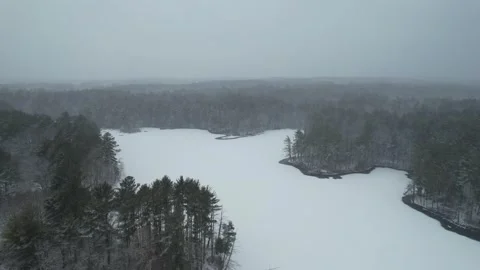 Bird's eye of a winter storm 스톡 동영상 333641262