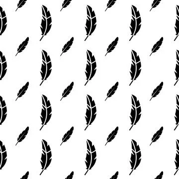 Birds feathers pattern. Feathers seamless pattern. Birds feathers.Feathers .. Stock Illustration