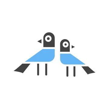 Birds Icon Image. Illustrazione stock