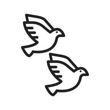 Birds icon vector image. Illustrazione stock