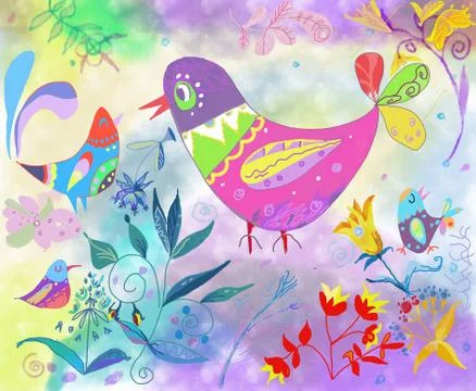 Birds Stock Illustration