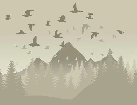 Birds in mountains Stock Photos