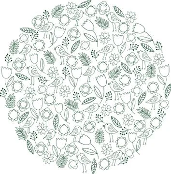 Birds pattern Stock Illustration