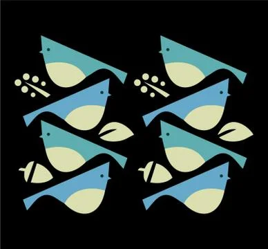 Birds pattern for printing Stock Illustration