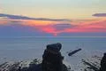 Birds rock with sunset 2325 Photo
