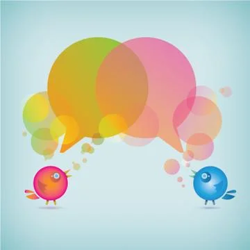 Birds s bubble Stock Illustration