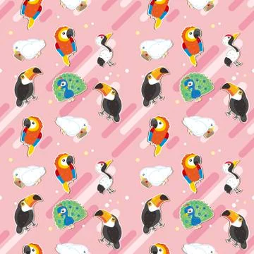 Birds seamless pattern design Stockillustratie