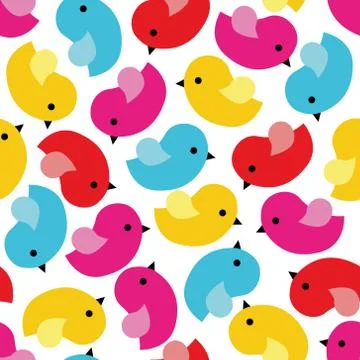 Birds seamless pattern Stock Illustration