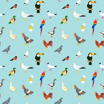 Birds seamless pattern. Stock-Illustration