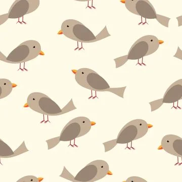 Birds seamless pattern Stock Illustration