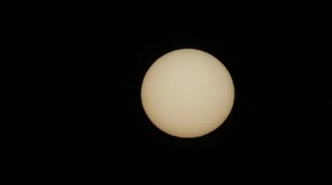 Birds silhouettes on sun disk Stock Footage 20263767
