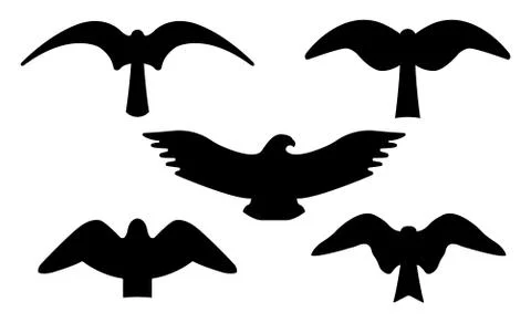 Birds Silhouettes. Vector EPS 10. Ilustración de archivo