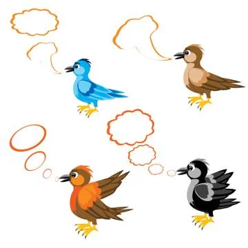 Birds talk Illustrazione stock