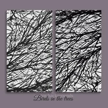 Birds in the trees Stock-Illustration