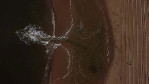 Bird's View Of Beach Shore In Punta del Este Stock Footage 158171553