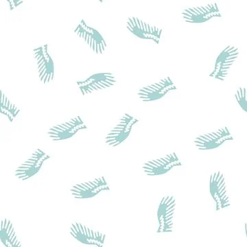 Birds wing glyph vector seamless pattern Illustrazione stock