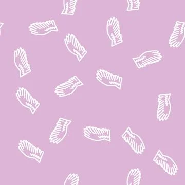 Birds wing line vector seamless pattern Stock Illustration